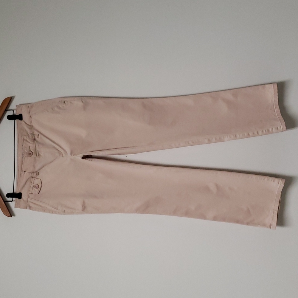 Pink chino straight-leg pants low/mid‎ rise